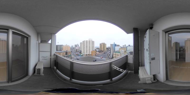 パノラマ画像バルコニー