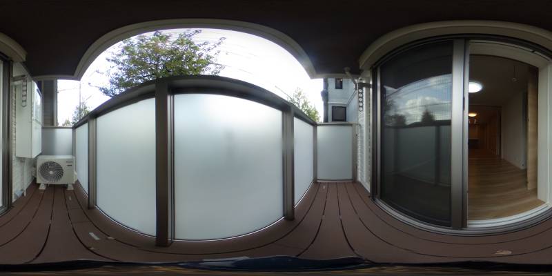 パノラマ画像バルコニー