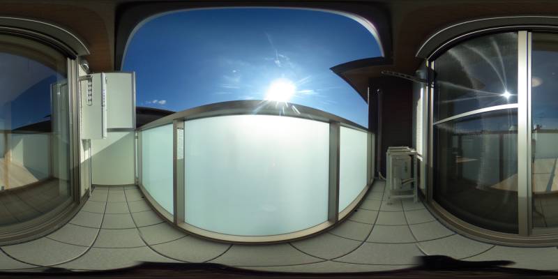 パノラマ画像バルコニー