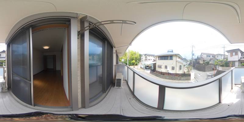 パノラマ画像バルコニー