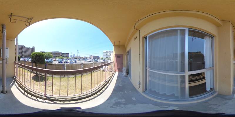 パノラマ画像バルコニー