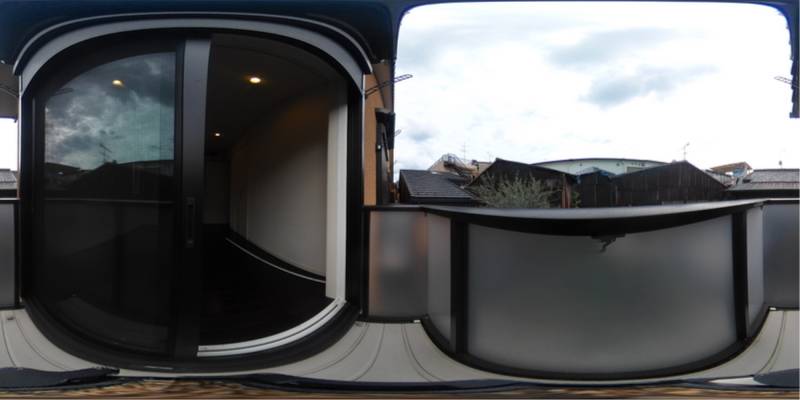 パノラマ画像バルコニー