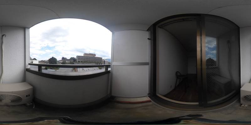 パノラマ画像バルコニー