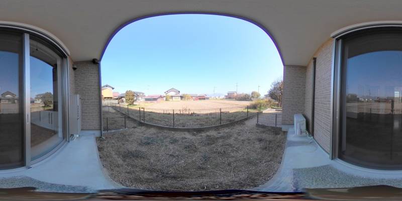 パノラマ画像庭