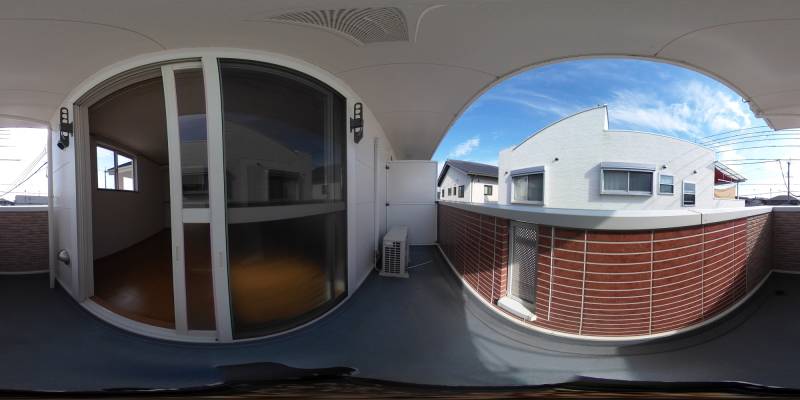 パノラマ画像バルコニー