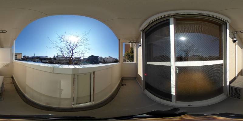 パノラマ画像バルコニー