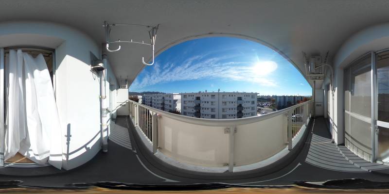 パノラマ画像バルコニー