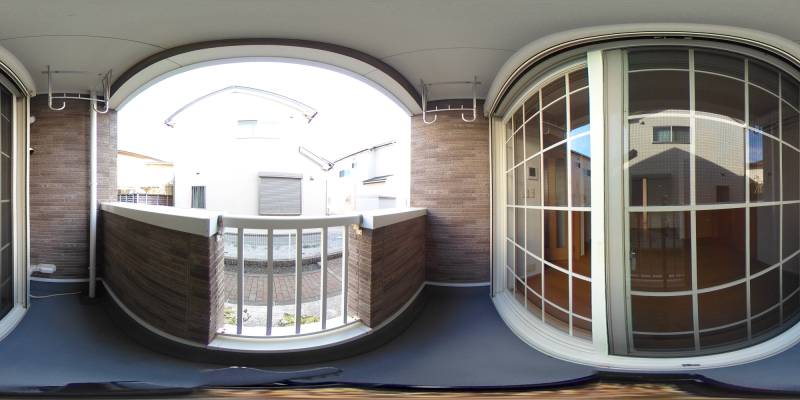 パノラマ画像バルコニー