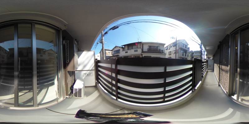 パノラマ画像バルコニー