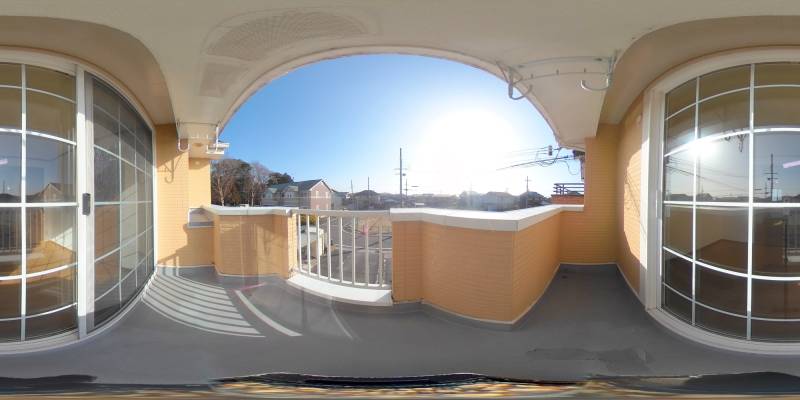 パノラマ画像バルコニー