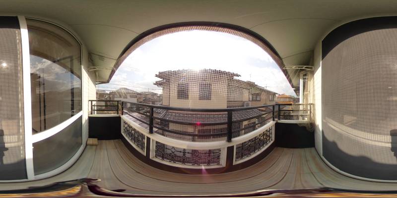 パノラマ画像バルコニー