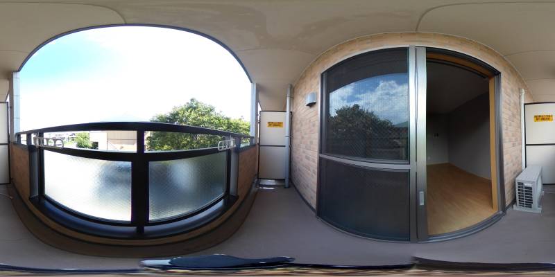 パノラマ画像バルコニー