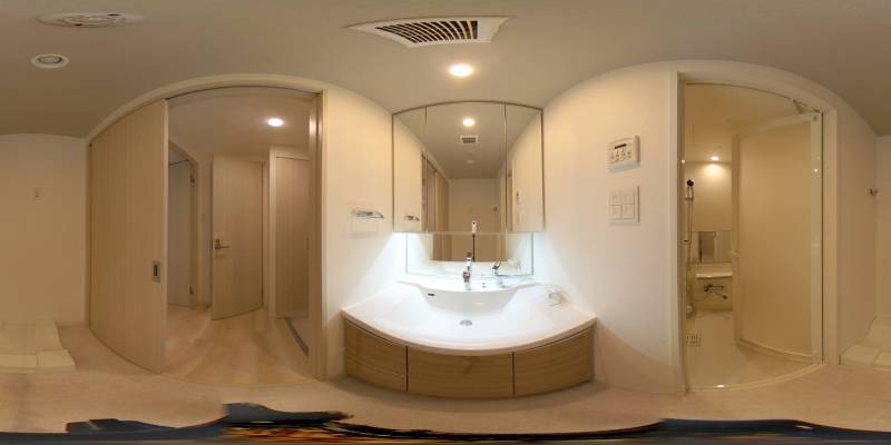 パノラマ画像洗面所