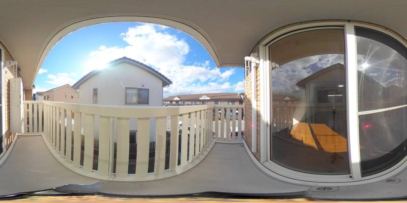 パノラマ画像バルコニー