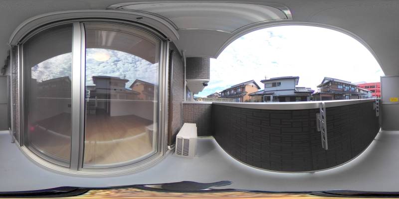 パノラマ画像バルコニー