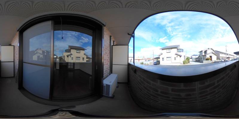 パノラマ画像バルコニー