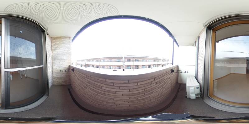 パノラマ画像バルコニー