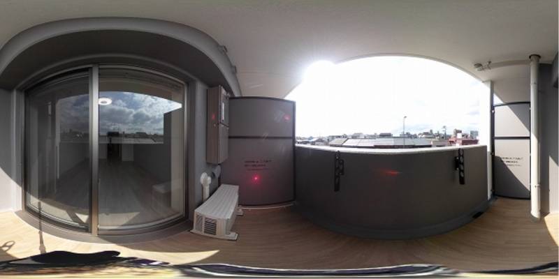 パノラマ画像バルコニー