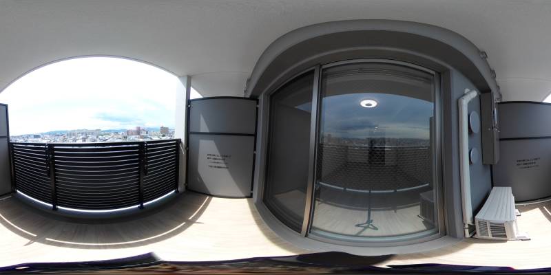 パノラマ画像バルコニー