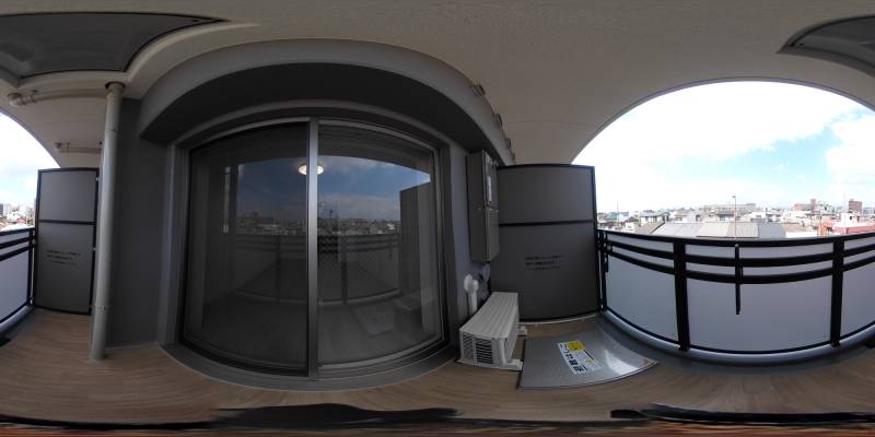 パノラマ画像バルコニー