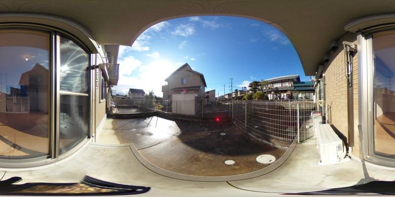 パノラマ画像庭