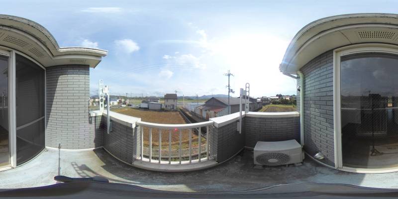 パノラマ画像バルコニー