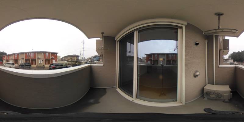 パノラマ画像バルコニー