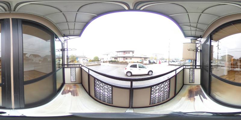 パノラマ画像バルコニー