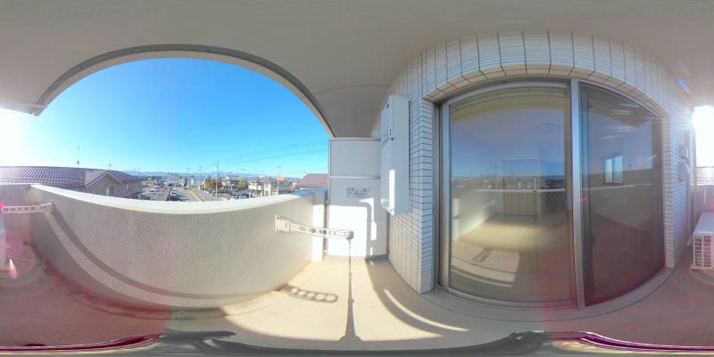 パノラマ画像バルコニー