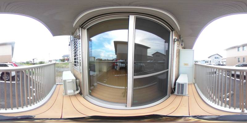 パノラマ画像バルコニー