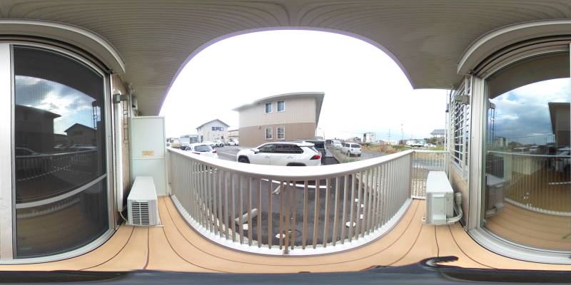 パノラマ画像バルコニー