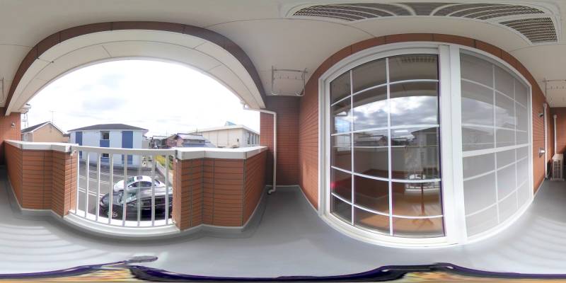 パノラマ画像バルコニー