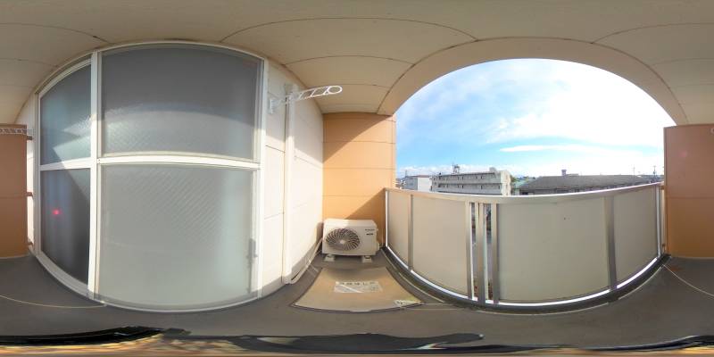 パノラマ画像バルコニー