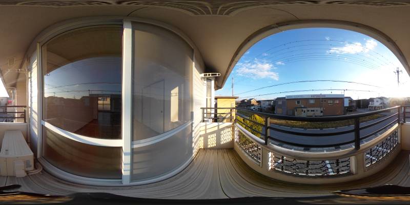 パノラマ画像バルコニー