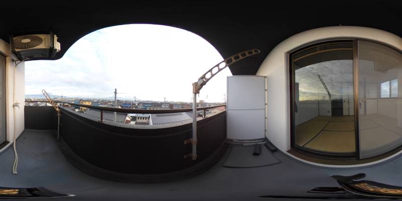 パノラマ画像バルコニー