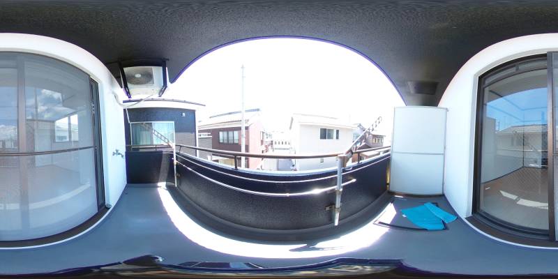 パノラマ画像バルコニー