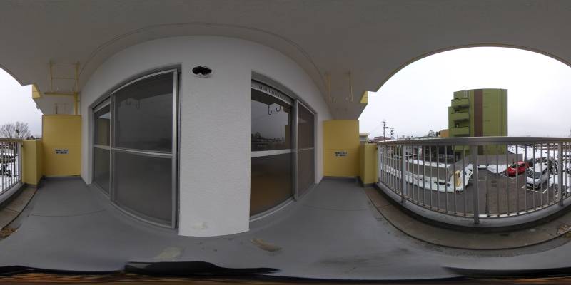 パノラマ画像バルコニー