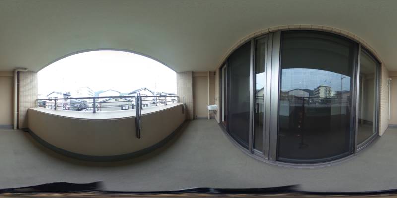 パノラマ画像バルコニー