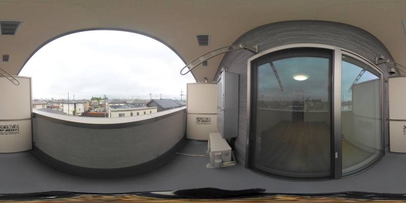 パノラマ画像バルコニー