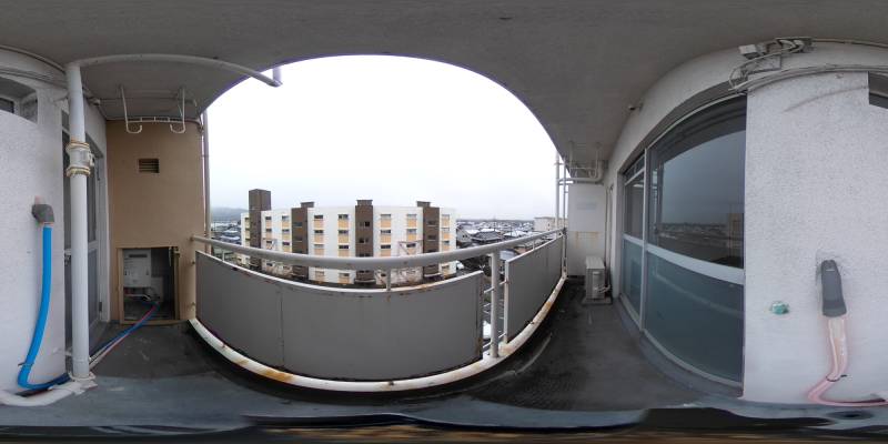 パノラマ画像バルコニー