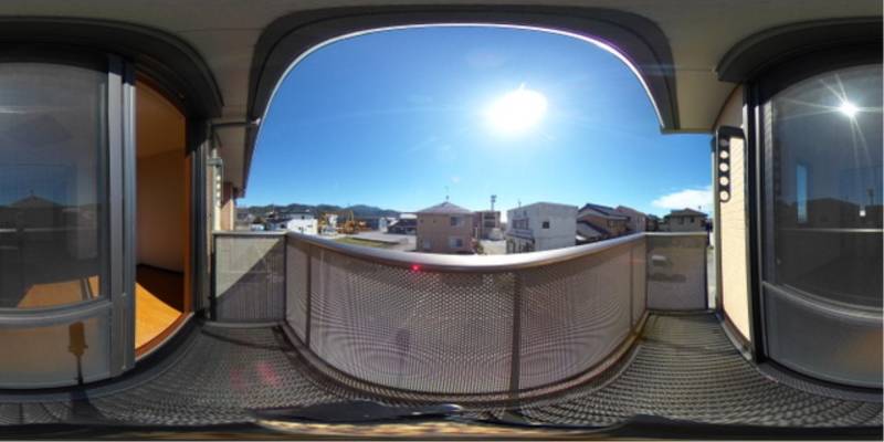 パノラマ画像バルコニー