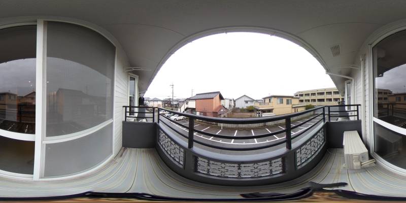 パノラマ画像バルコニー