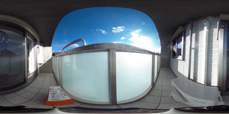 パノラマ画像バルコニー