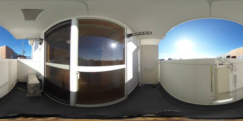 パノラマ画像バルコニー