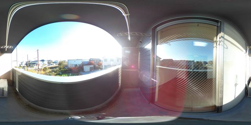 パノラマ画像バルコニー