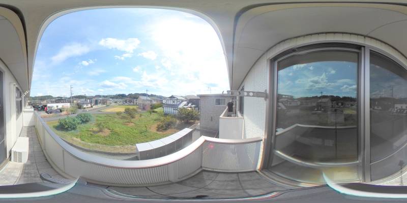 パノラマ画像バルコニー