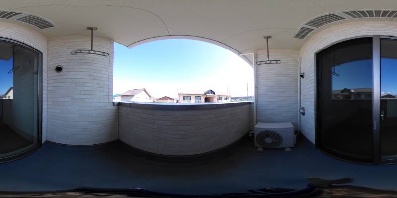 パノラマ画像バルコニー