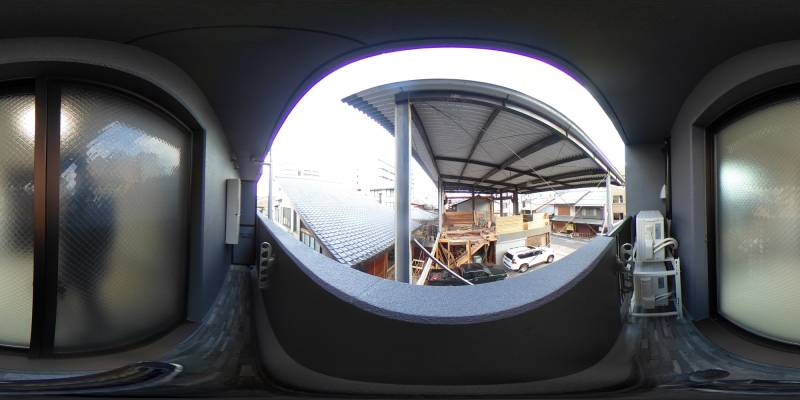 パノラマ画像バルコニー