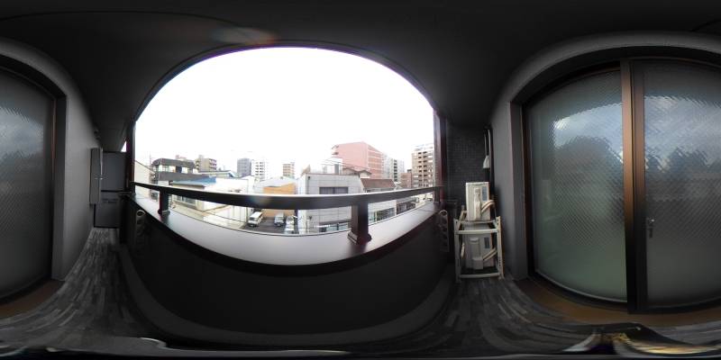 パノラマ画像バルコニー