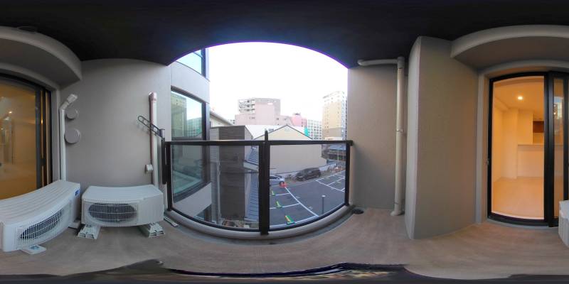 パノラマ画像バルコニー